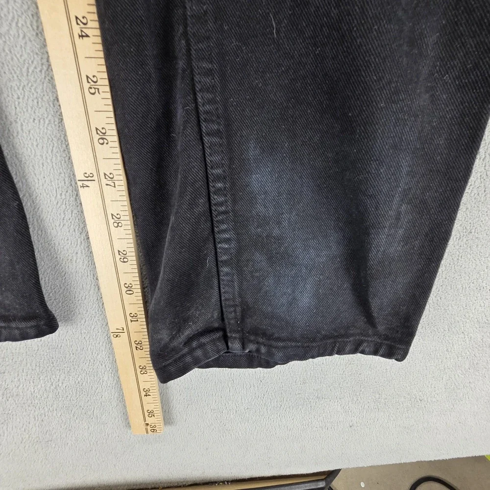 Vintage‎ Levis 501 Jeans Mens Black Straight Button Fly Made in USA Fits 30x32